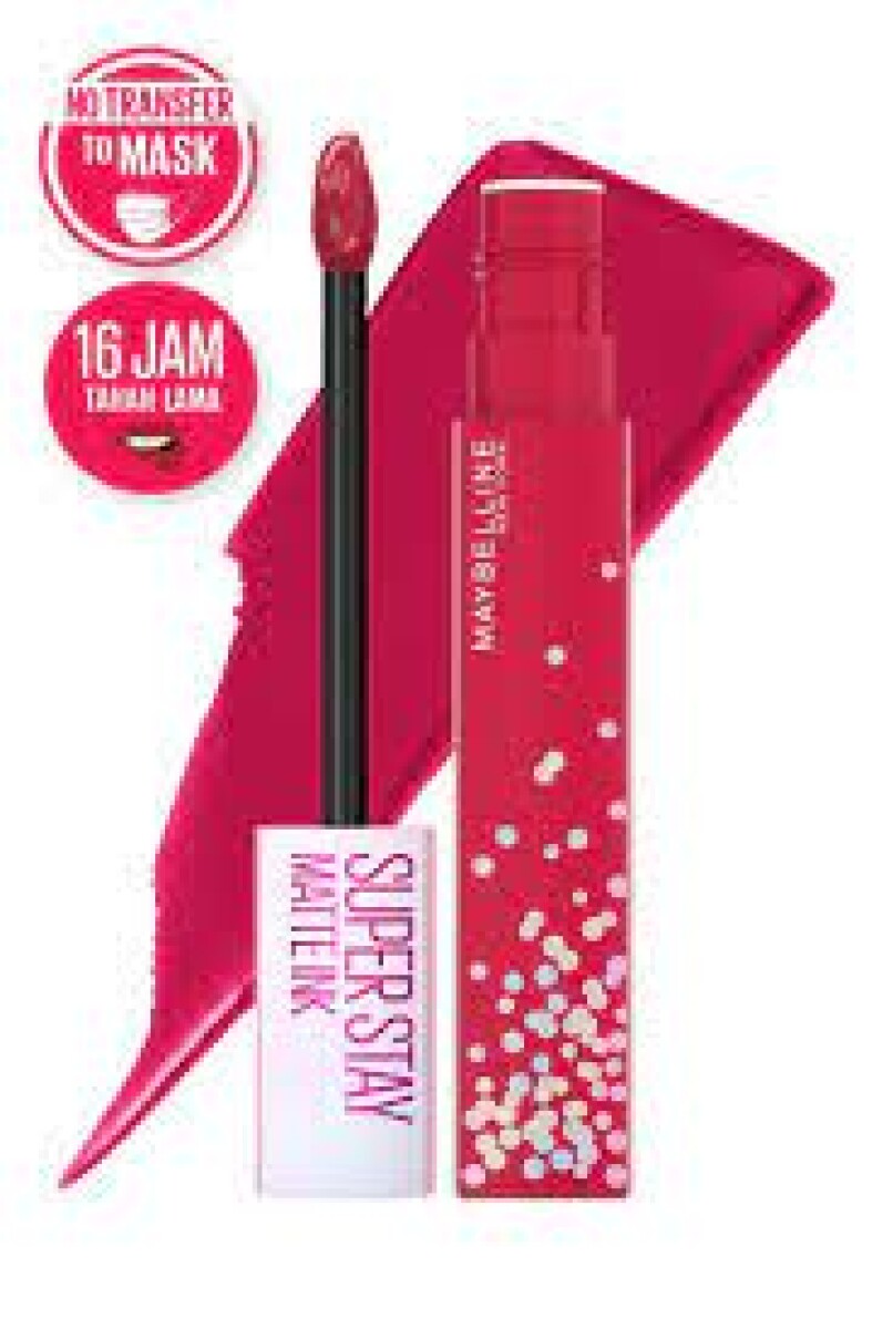 Maybelline Labial Super Stay Matte Ink Birthday 390 life Of The Party 