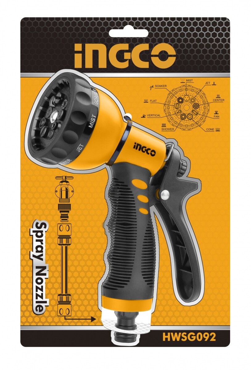 PUNTERO PARA MANGUERA + ADAPTADOR INGCO HWSG092 