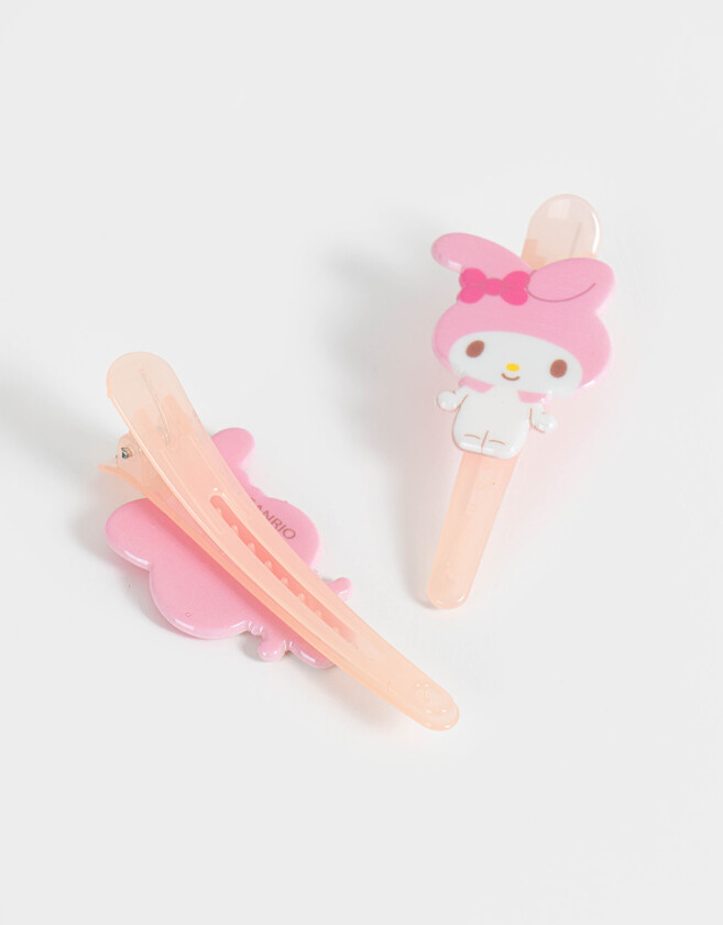 Hebillas Infantiles Set De Piquitos "my Melody" - Combinacion Bicolor