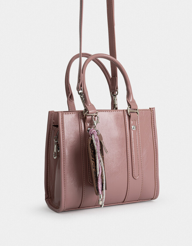 City Cartera City Con Charm - Rosa Viejo