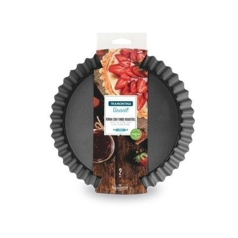 Tortera acanalada con fondo removible modelo BRASIL, 24cm. -TRAMONTINA TR5258