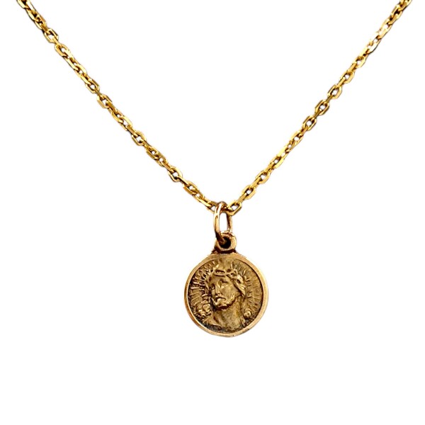 Dije Cristo-Oro bajo-Sin piedra-CP8512 sinpiedra