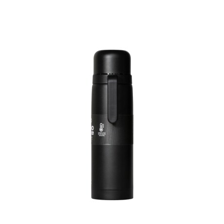Termo brio premium 1 litro con pico cebador en acero inox Negro