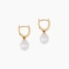 Aros colgantes en oro 18K y perlas Aros Colgantes En Oro 18k Y Perlas