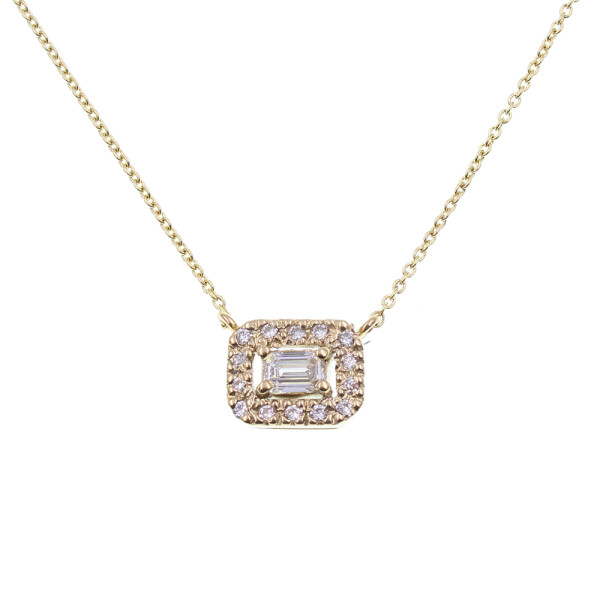 Colgante Fernanda H. en oro amarillo 18k con brillantes, incluye cadena. Colgante Fernanda H. en oro amarillo 18k con brillantes, incluye cadena.