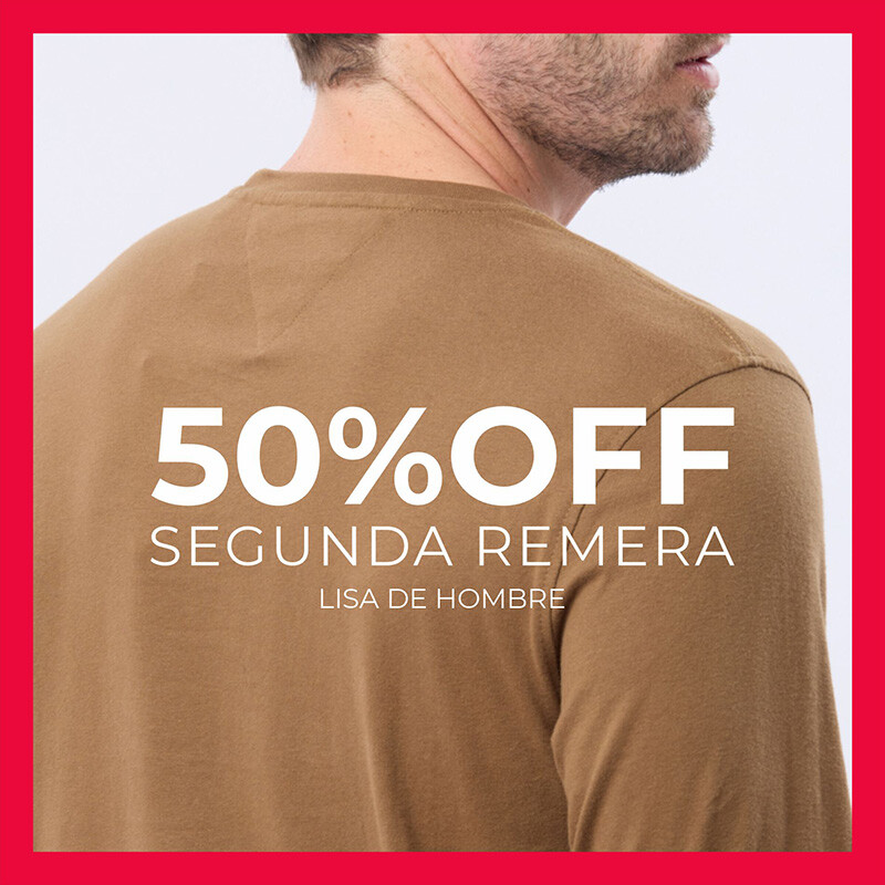 Segunda remera 50% OFF HOMBRE