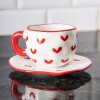 Taza de cerámica corazones 350ml Taza de cerámica corazones 350ml