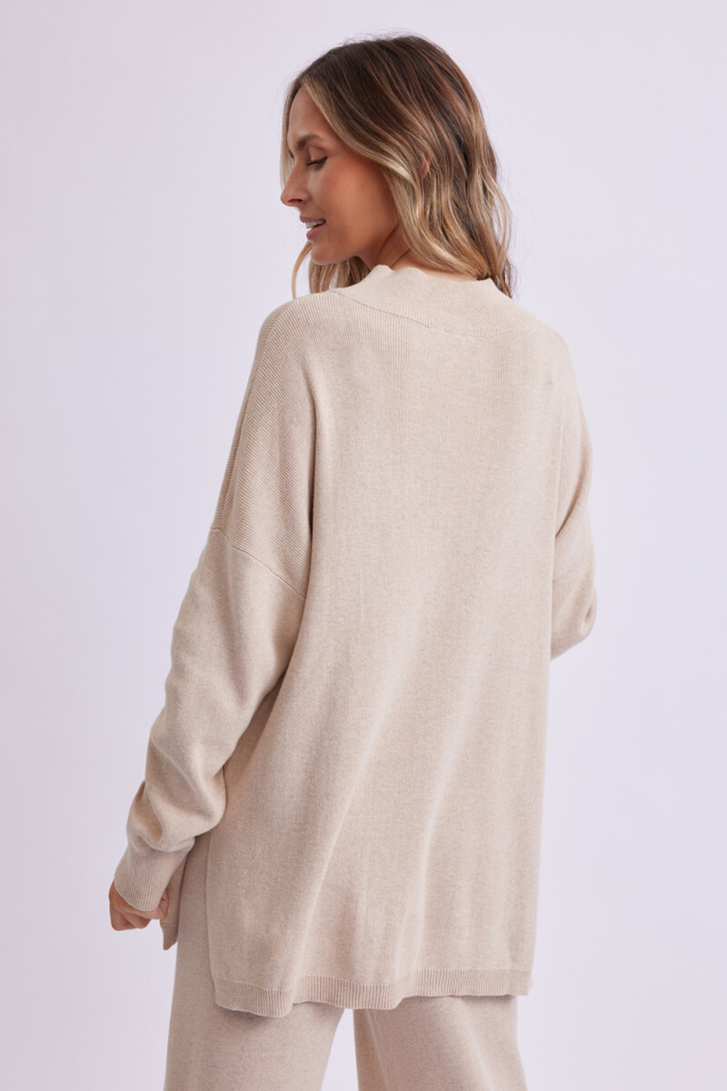 Buzo de punto oversize Beige Melange