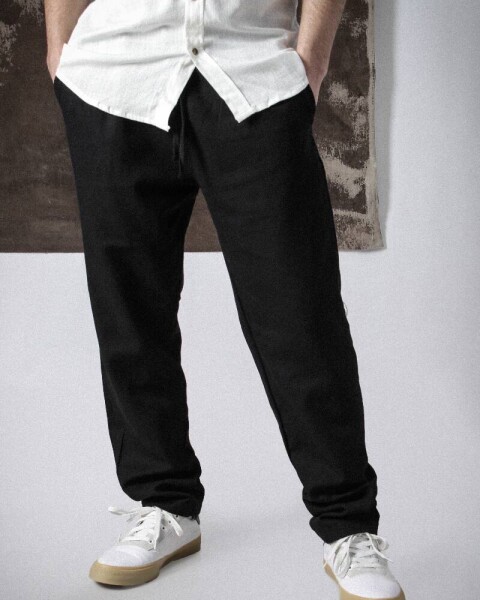 Pantalon Lino Negro