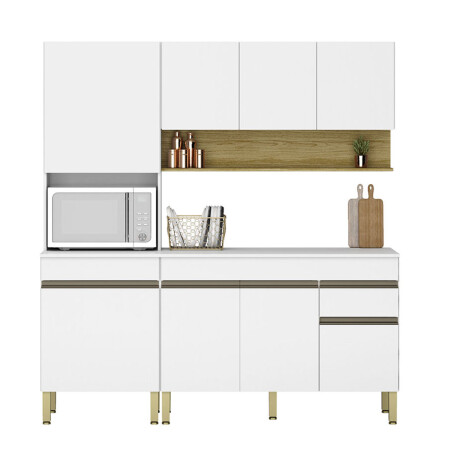 JUEGO DE COCINA MODULAR COMPLETO MDP LINE BLANCO BLANCO