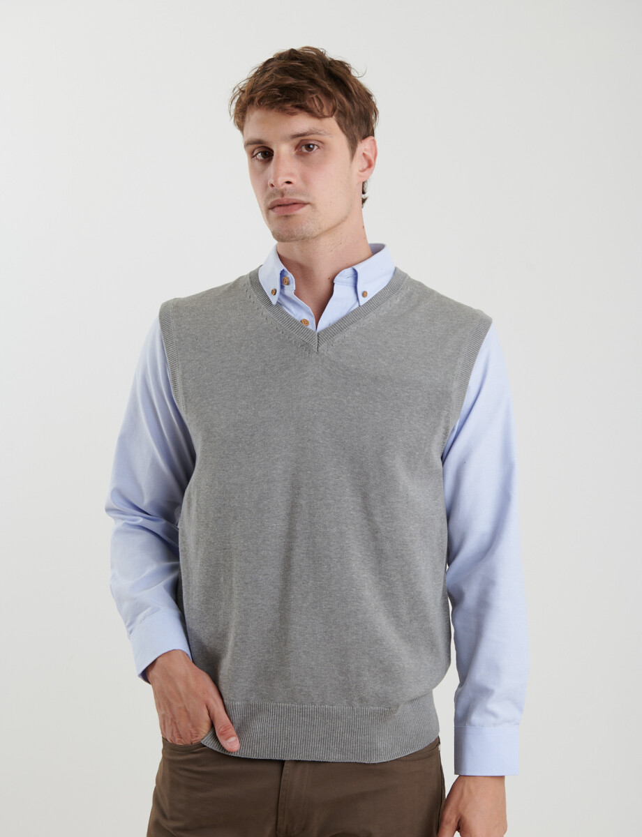 470885 CHALECO HARRINGTON LABEL Gris Medio