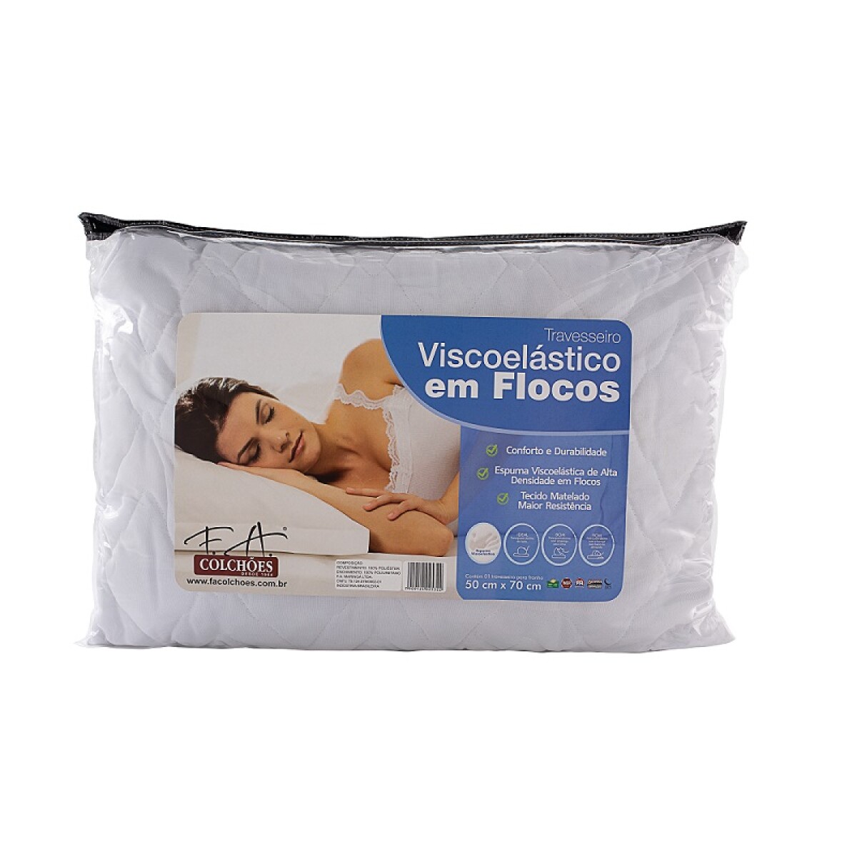 Almohada Viscoelástica en copos 