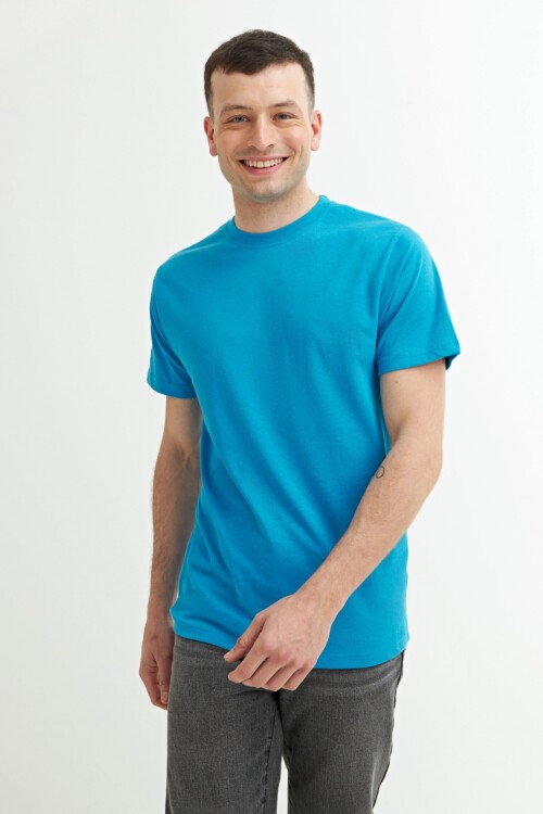 Remera cuello redondo AZUL FRANCIA