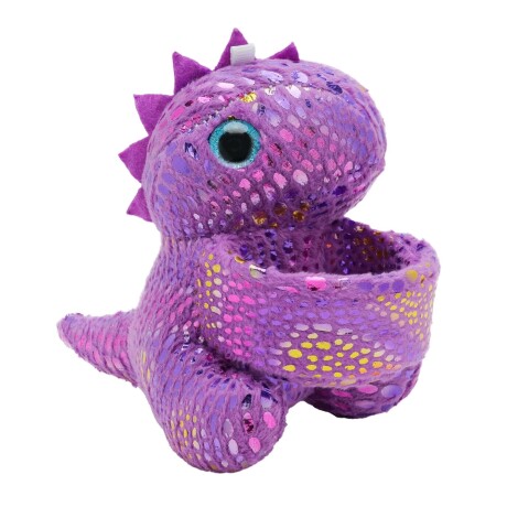 Peluche Pulsera a Presión Animales Dino VIOLETA