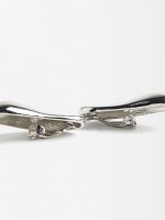 Pendientes Abstractos Con Relieve plateado