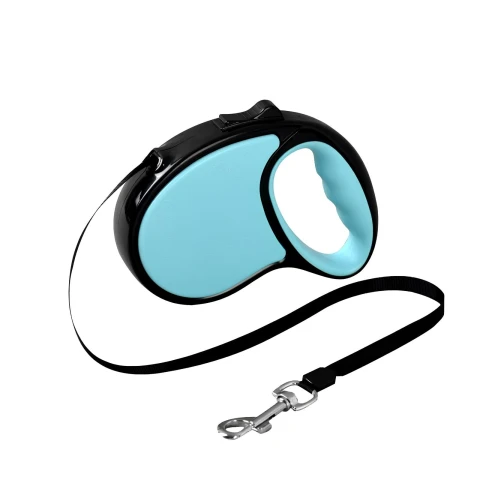 Correa Retractil Extensible 5 Mts Cinta Perro Mediano 15kg Variante Color Celeste