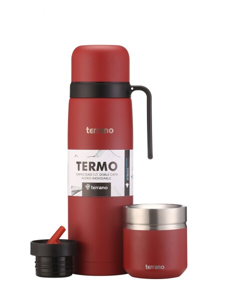 Kit Termo Manija Rigida + Mate Folkie Rojo