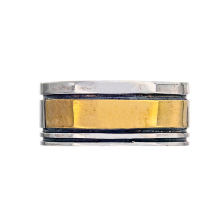 Anillo de plata 925 y double en oro 18 ktes. Anillo de plata 925 y double en oro 18 ktes.
