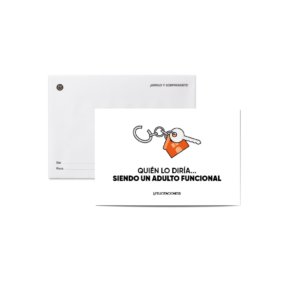 Tarjeta smile con sobre "Quien lo diria" 