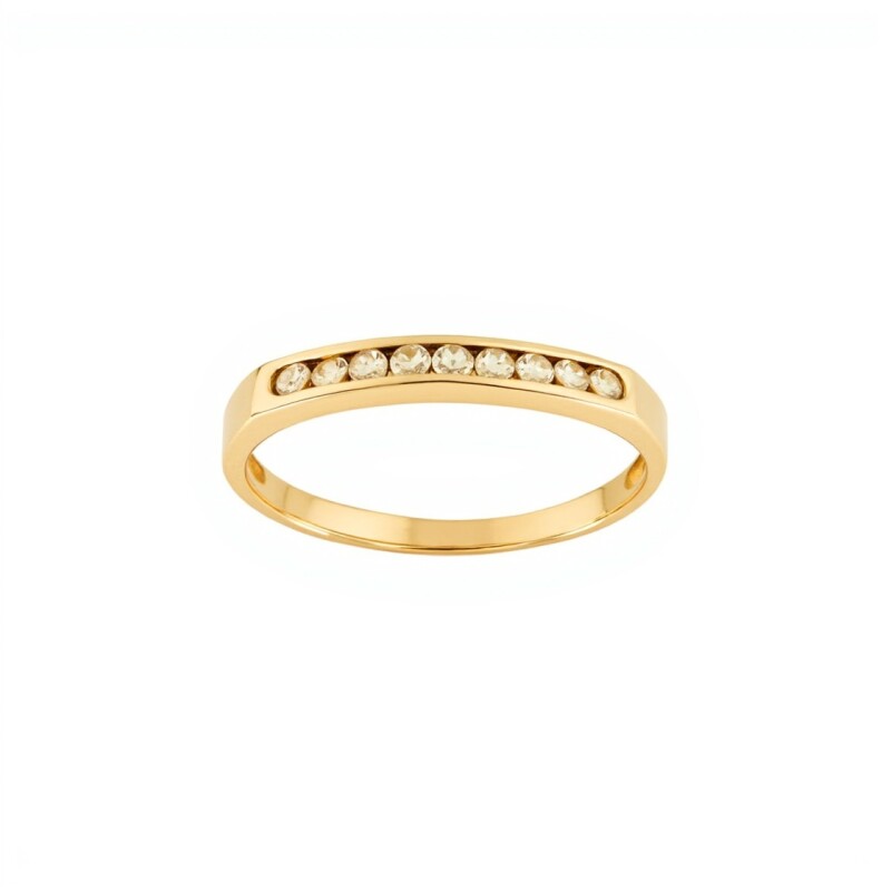 Anillo-Oro bajo-Piedra zirconia-AN8008 conpiedra