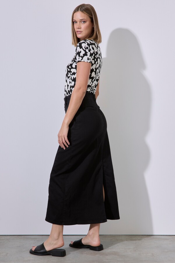 Falda Maxi Denim NEGRO