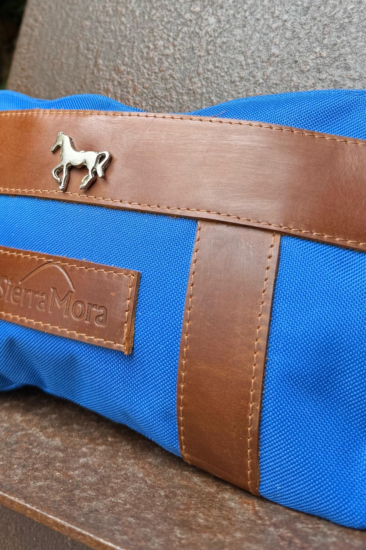 Sobre Cartuchera Mustang Azul Bolita