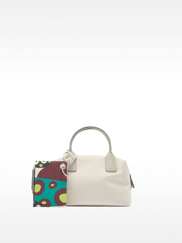Bolso Tote Textura Suave Con Colgante crudo