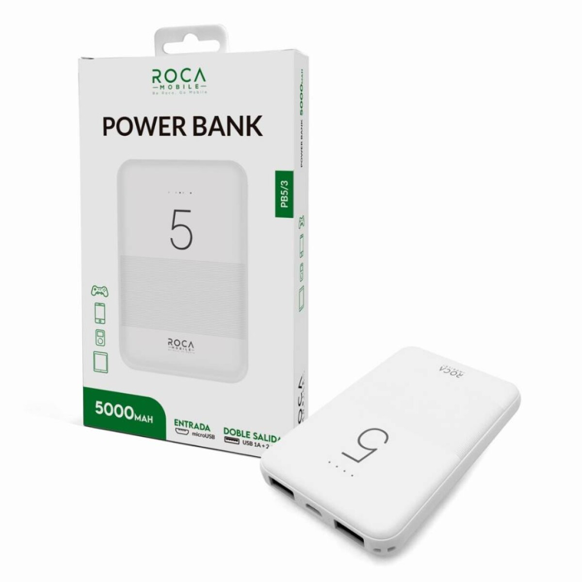 Bateria Externa 5000mah Con Doble Salida Usb Carga Rápida 