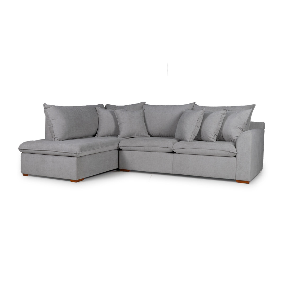 Rinconera Atualitta - Tela Microfibra - Chaise Izquierdo - TC1009 (Plata) 
