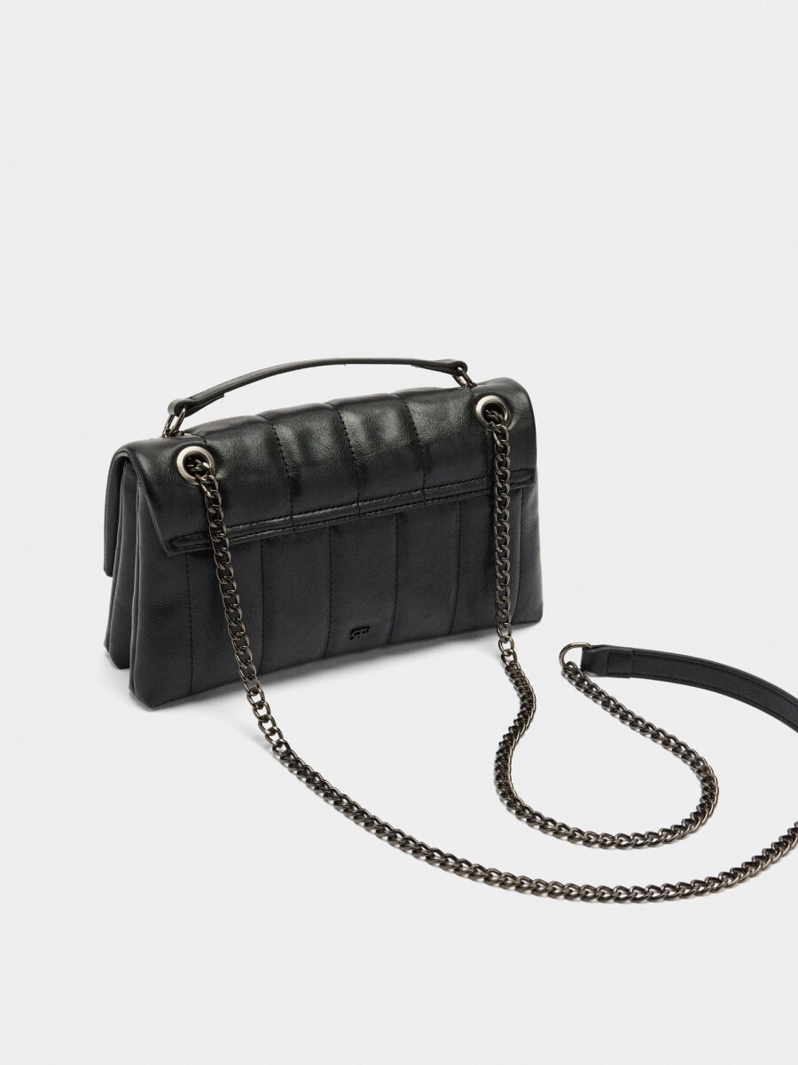 Bolso De Hombro Acolchado negro