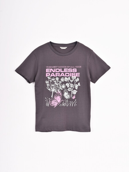 REMERA NAT GRIS OSCURO