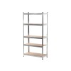 Estanteria Metálica con 5 Estantes Madera MDF 180x90x40cm Gris