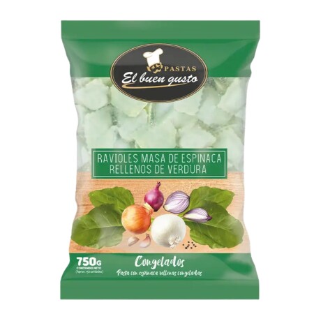 Ravioles Masa de Espinaca Rellenos de Verdura 750g El Buen Gusto Ravioles Masa de Espinaca Rellenos de Verdura 750g El Buen Gusto