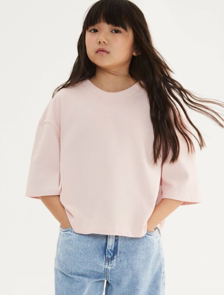 BLUSA EXTRAGRANDE EN TEJIDO DE PUNTO ROSA