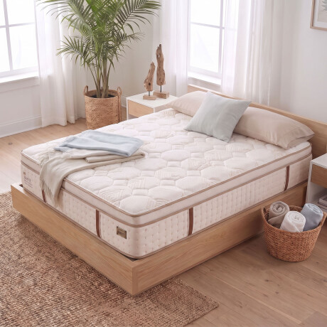 COLCHÓN 2 PLAZAS RESORTESPOCKET NATURAL-BEIGE DANTE