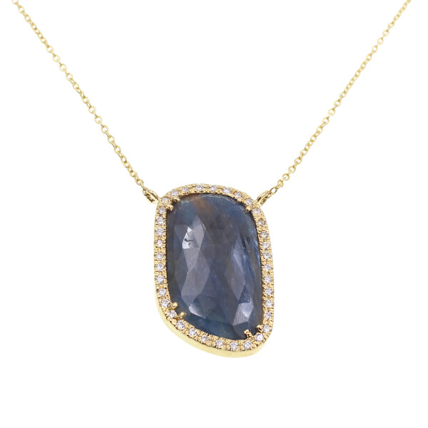 Colgante Raices en oro amarillo18k con raíz de zafiro y brillantes Colgante Raices en oro amarillo18k con raíz de zafiro y brillantes