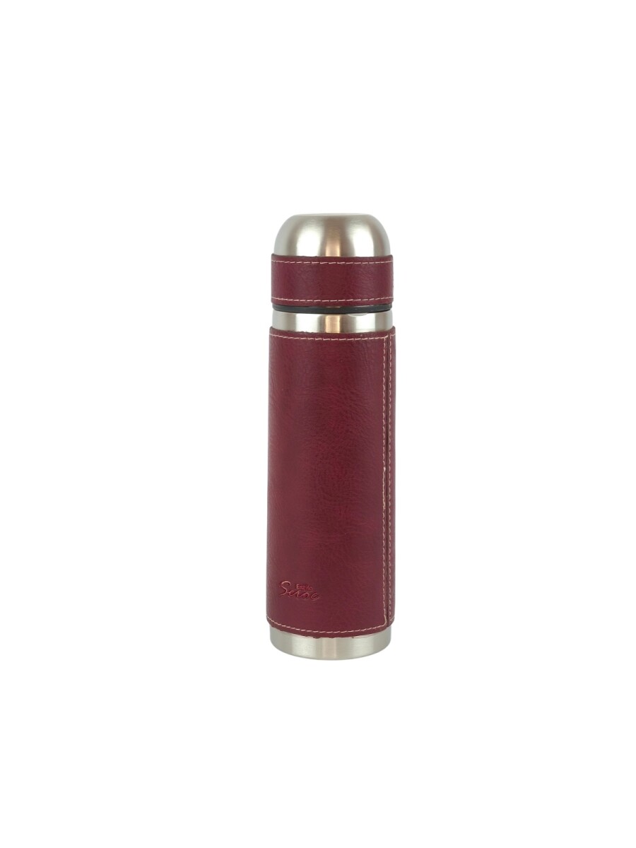 Termo de acero forrado - Rojo 