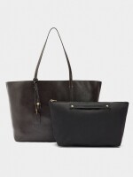 Bolso Shopper Reversible Con Bolsa Extraíble L marron