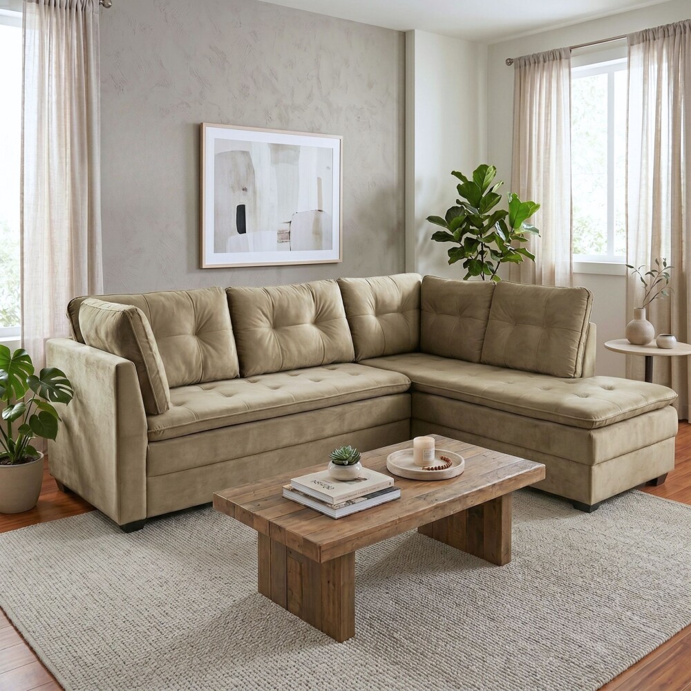 Sillon 3 cuerpos con Chaise - Coimbra Izquierdo Verde