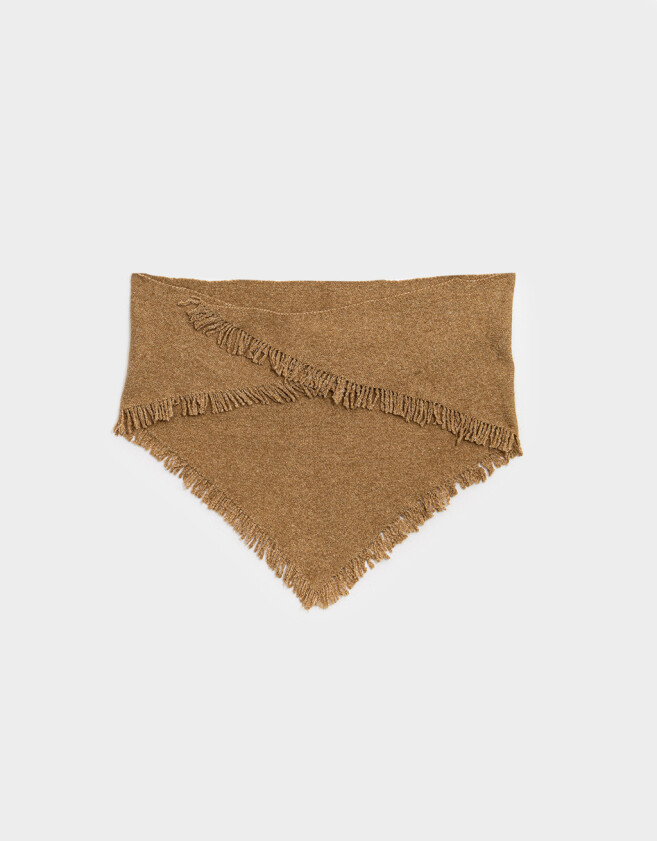 Bufandas Bufanda Formato Bandana - Marron Beige