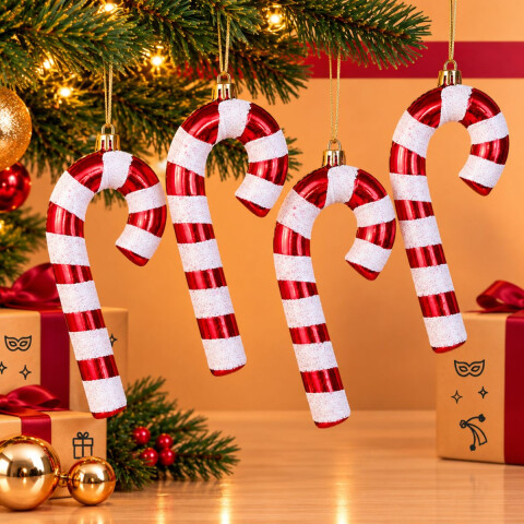 Baston Navideño Colgante x4 Baston Navideño Colgante x4