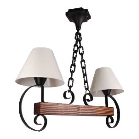 Colgante Madera Y Hierro 2 Pantallas Colgante Madera Y Hierro 2 Pantallas