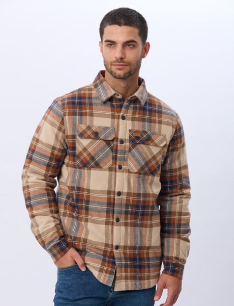 CAMPERA DE VIYELA CON FORRO DE CORDERITO Marron