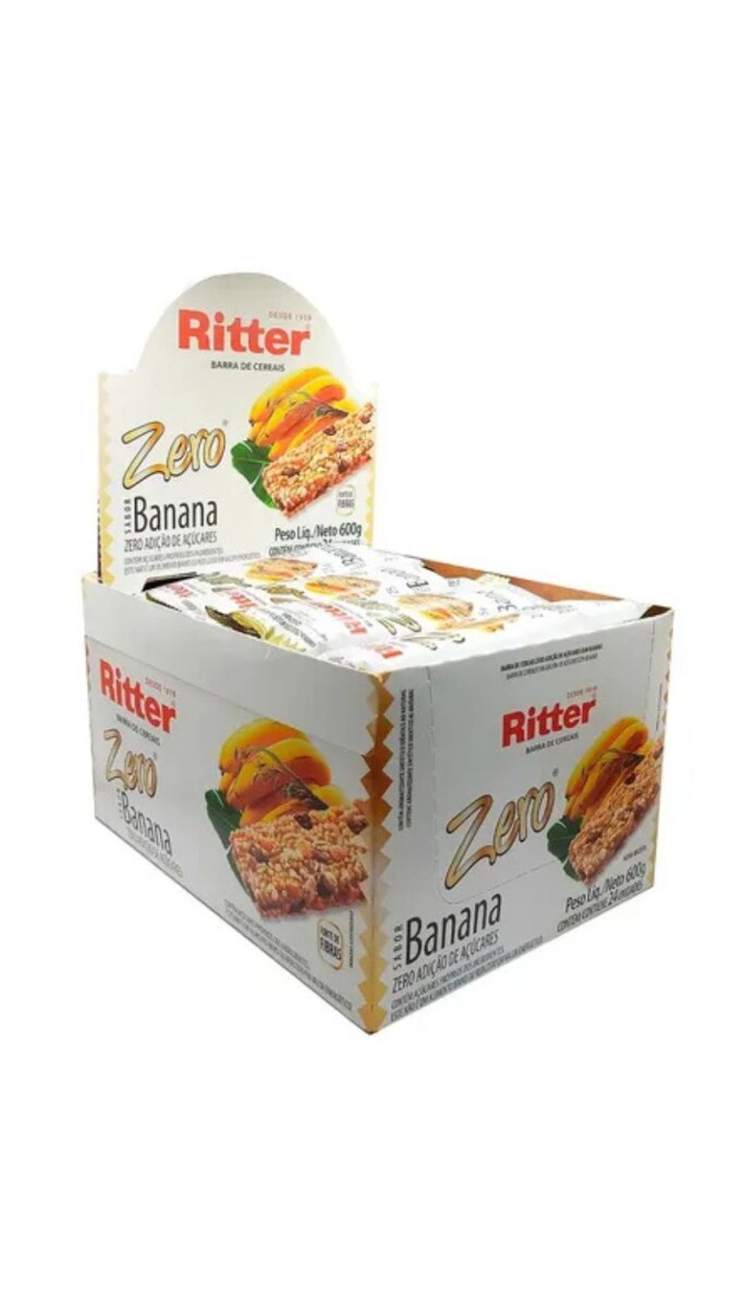CEREAL BARRITA RITTER ZERO BANANA 25GRS DISPLAY X24 