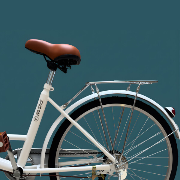 Bicicleta Pigewn Urbana Rodado 26 Canasto Freno Disco 7 Vel Blanco 1