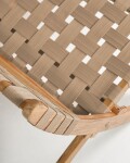 Butaca plegable Chabeli madera maciza acacia y beige FSC 100%
