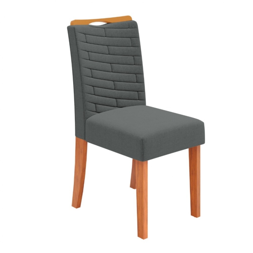 Silla Julia tapizada - Linea Milán Gris Granito