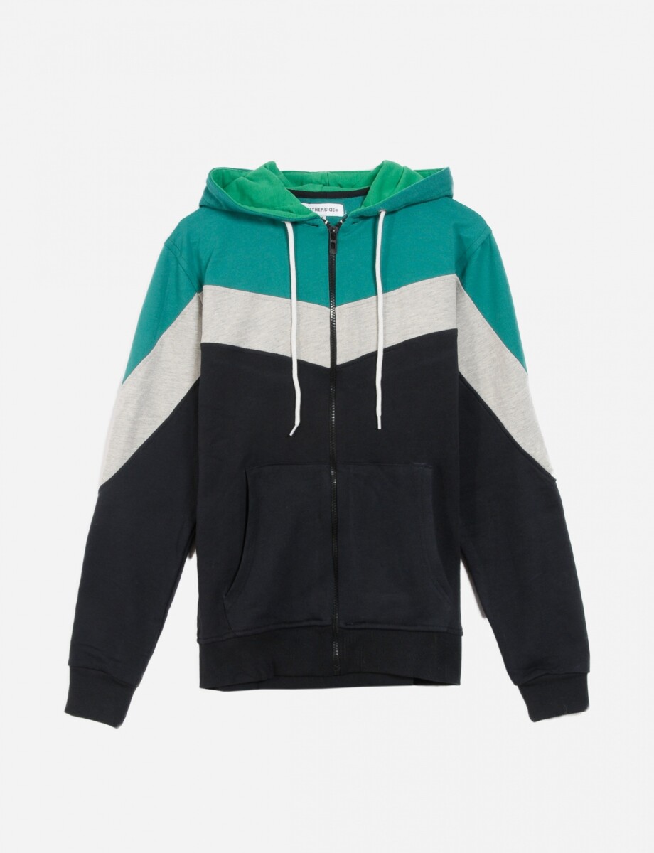 Sweatshirt con cierre frontal - Verde 