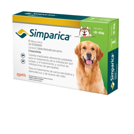 SIMPARICA 1 COMP 20 - 40KG Simparica 1 Comp 20 - 40kg