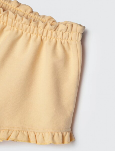 SHORT INFANTIL CON CINTURA ELASTIZADA AMARILLO